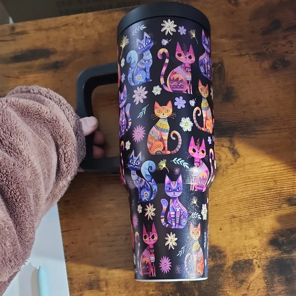 Colorful Cat Tumber 40oz FIRM PRICE